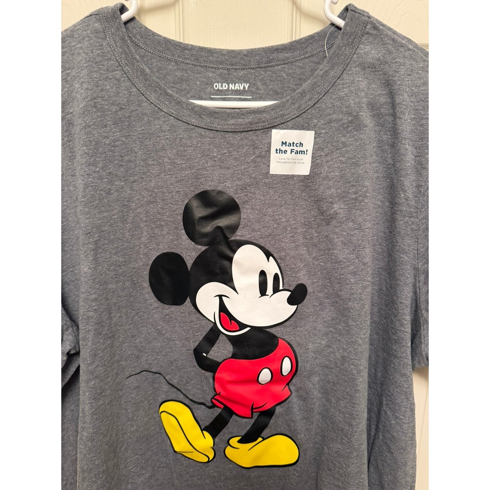 NEW Disney Mickey Mouse Women's XXL Graphic Crew neck Relaxed Fit Tee - Picture 2 of 4